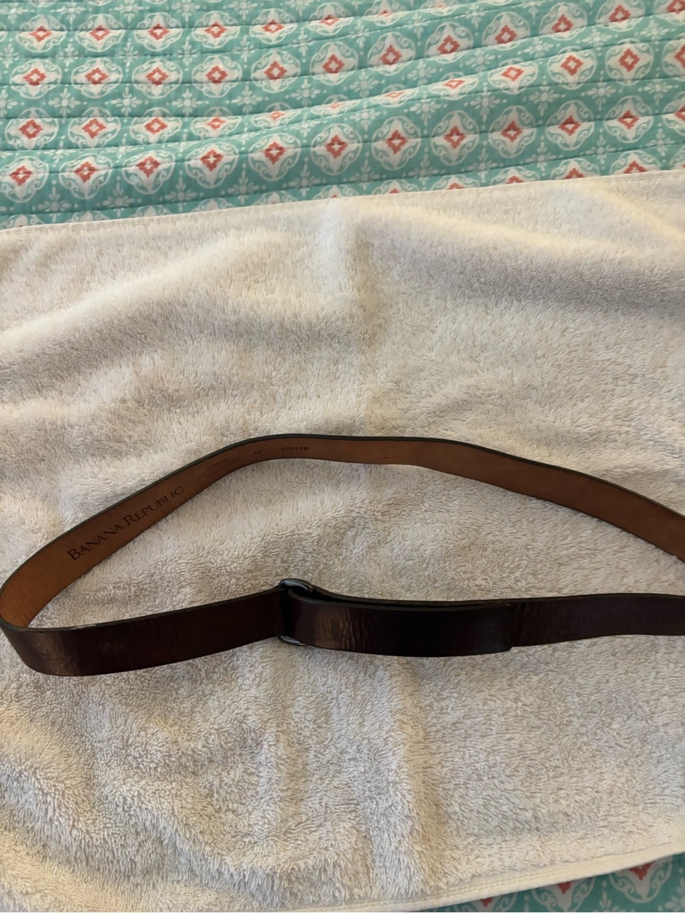 Banana Republic Women’s  Dark Brown Leather Belt with Polished Buckle